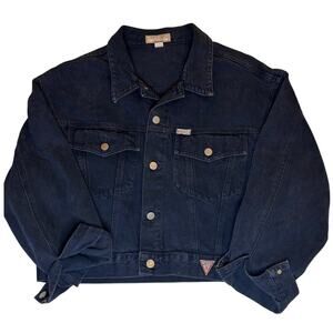 Vintage Guess Blue Denim Jacket - Made in USA - XL